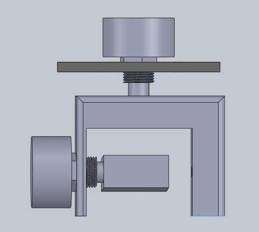 CAD of the potentiometer gimbal mount